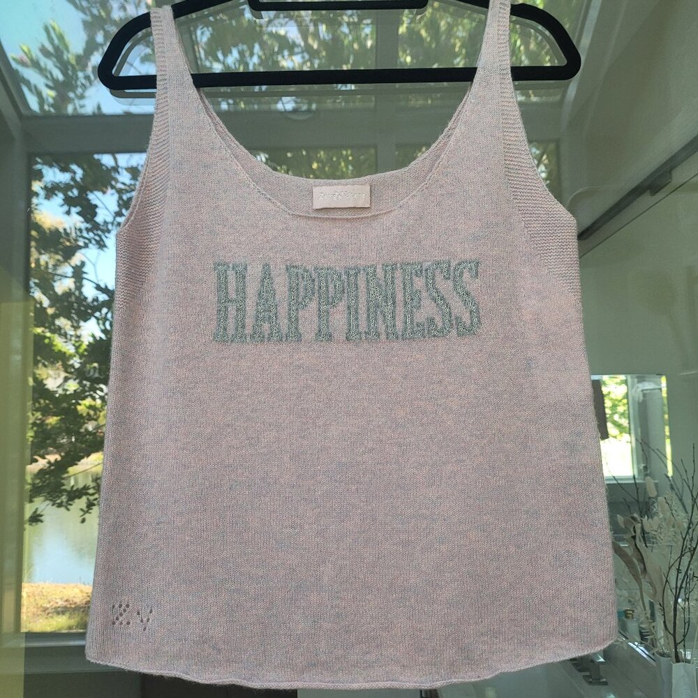 Zadig & Voltaire Happiness Cashmere Tank - Heather Pink - Size S-M